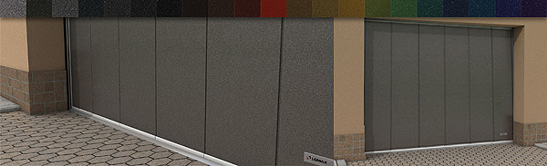 posuvná vrata železo-slídové barvy